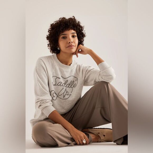 Anthropologie Crew-Neck Graphic Sweatshirt Size Medium - Picture 4 of 5